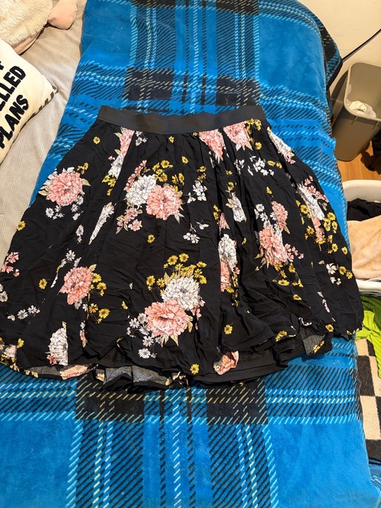torrid Dresses & Skirts - Torrid Black Floral A-Line Skirt - Women's Pink & Yellow Flower Print